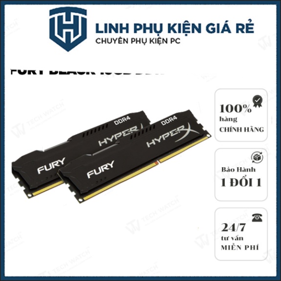 [freeship] Ram PC DDR4 Kingston HyperX Fury 16GB Bus 2666(1*16gb) hàng mới 100% bh 36 tháng