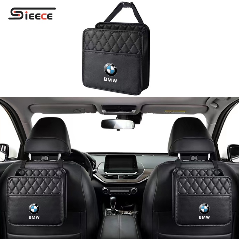 Sieece Da Túi Treo Sau Ghế Xe Ô Tô HộP ĐựNg Đồ TrêN Ô Tô Phụ Kiện Xe Hơi Cho BMW F10 E46 F30 E90 G20 E60 X3 320I M3 X7 M4 X5 X6 Z4 E30 M5 E36 330I 318I