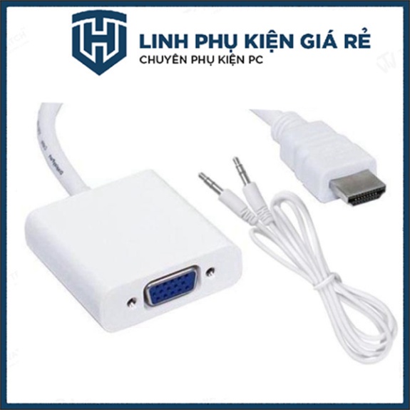 Cáp HDMI to VGA có tiếng động Audio