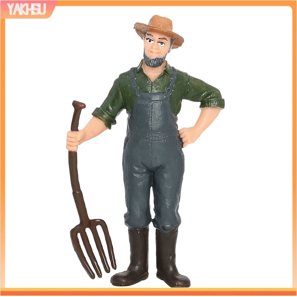 Mô hình nhân vật nông dân trong nông trại bằng nhựa PVC độc đáo