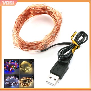 (yakhsu) Dây Đèn Led 2 / 5 / 10m Chống Nước 5v Usb Dùng Để Trang Trí Tiệc Cưới Tiện Dụng