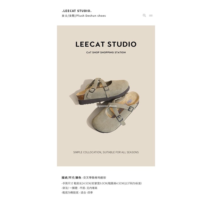 Giày Birkenstock Đế Dày Một Nửa Phong Cách Retro Thời Trang Xuân Hè Dành Cho Nữ