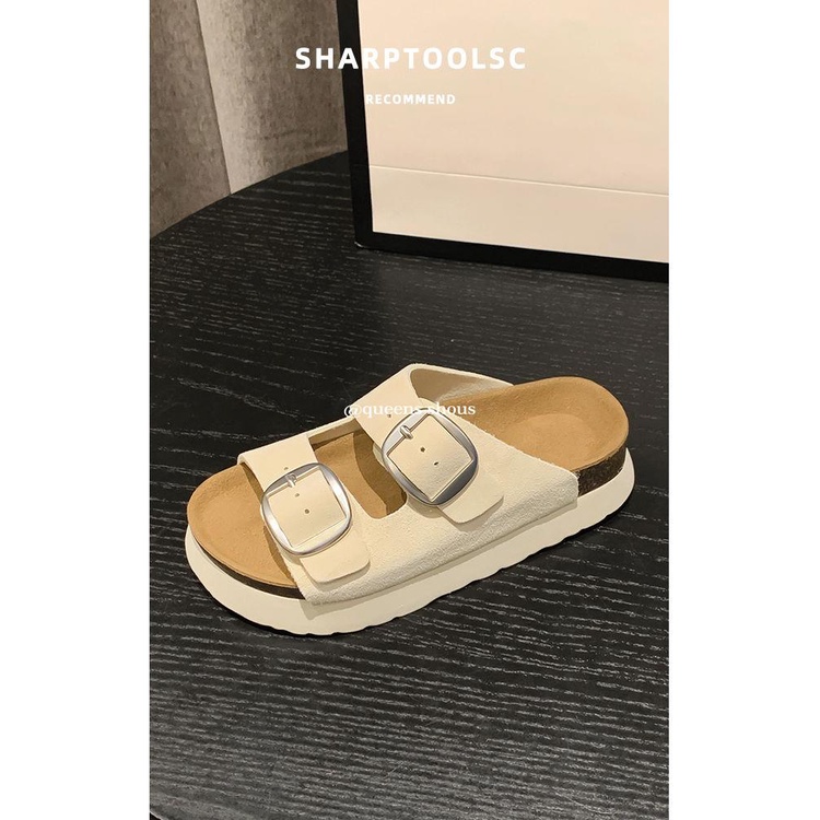 Dép Sandal Birkenstock Đế Dày Phẳng Thời Trang Mùa Hè 2023 Phong Cách Mới Cho Nữ