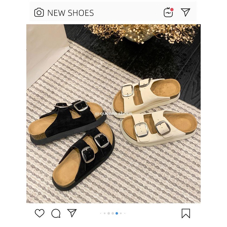 Dép Sandal Birkenstock Đế Dày Phẳng Thời Trang Mùa Hè 2023 Phong Cách Mới Cho Nữ