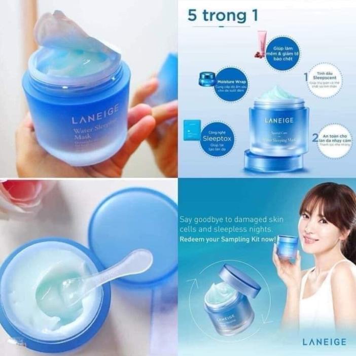 Mặt Nạ Ngủ Dưỡng Ẩm Cấp Nước Giúp Da Căng Bóng Mọng Laneige Water Sleeping Mask EX Full Size 70ml | BigBuy360 - bigbuy360.vn