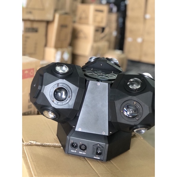 Đèn moving 3 đầu 28 mắt