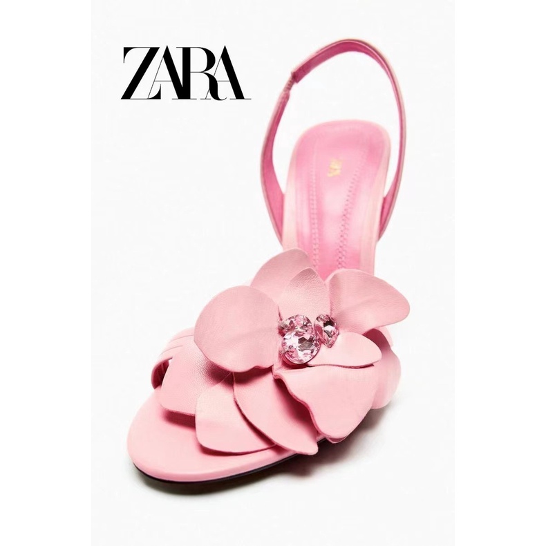 Xăng Đan Cao Gót Zara Hở Ngón Thiết Kế Thoải Mái Quyến Rũ