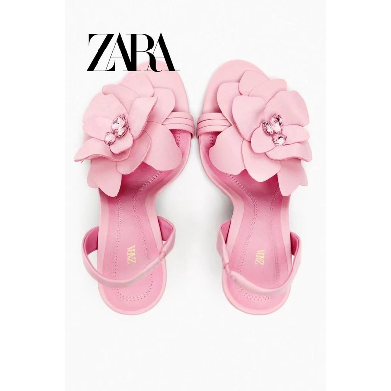 Xăng Đan Cao Gót Zara Hở Ngón Thiết Kế Thoải Mái Quyến Rũ