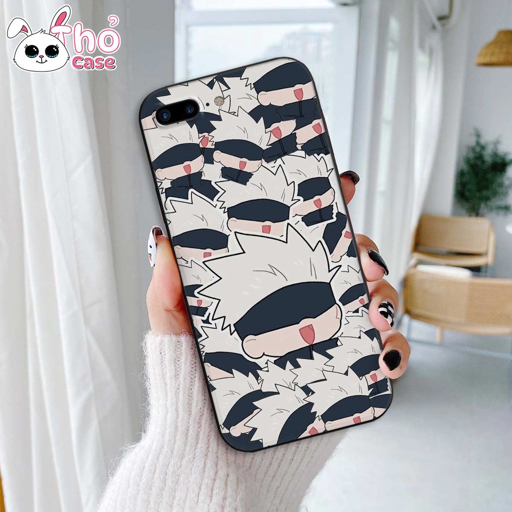 Ốp TPU dẻo iPhone 5 5s 6 6s 7 7p 8 8p Silicon cạnh vuông hình Gojo satoru ngầu đẹp