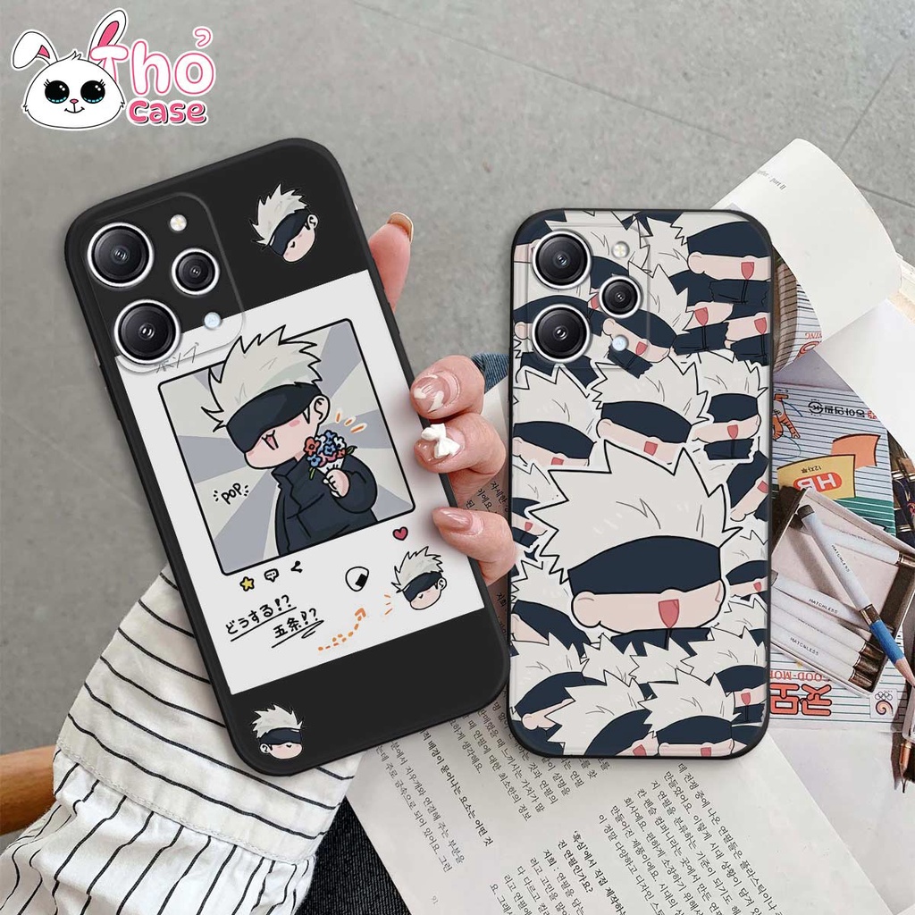Ốp TPU dẻo Xiaomi Redmi 12 Silicon cạnh vuông hình Gojo satoru ngầu đẹp
