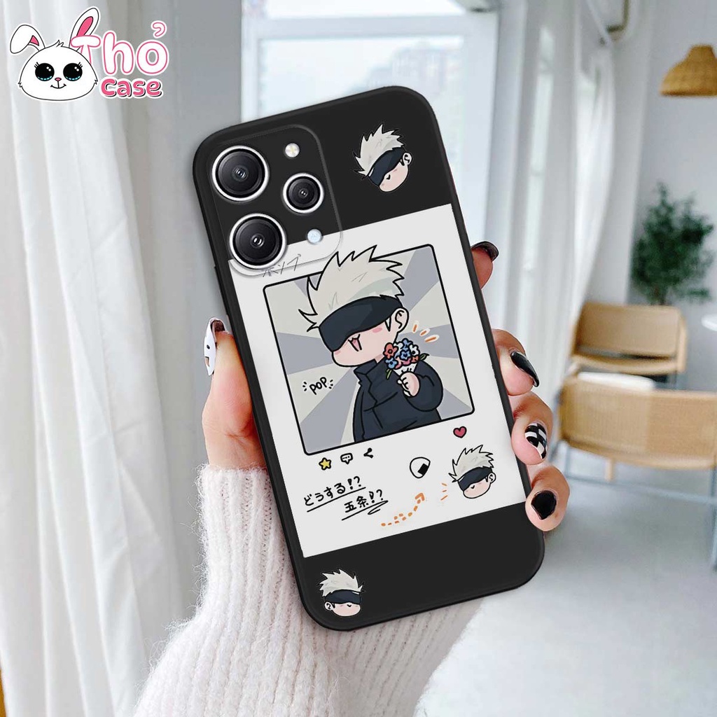 Ốp TPU dẻo Xiaomi Redmi 12 Silicon cạnh vuông hình Gojo satoru ngầu đẹp