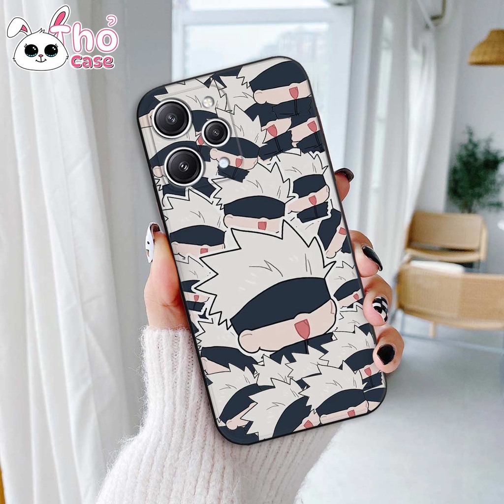 Ốp TPU dẻo Xiaomi Redmi 12 Silicon cạnh vuông hình Gojo satoru ngầu đẹp