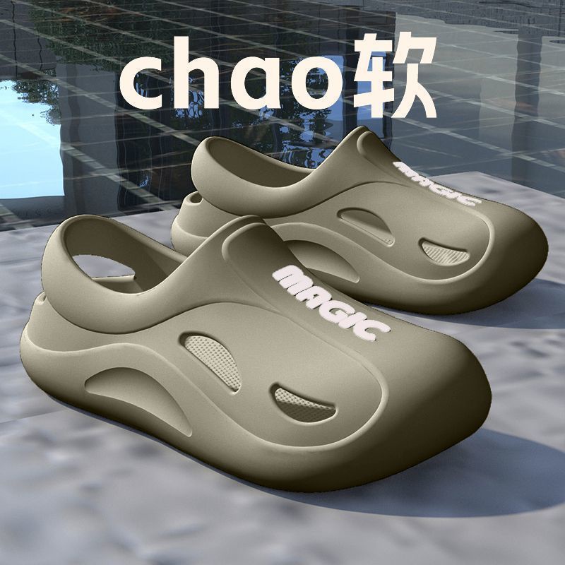 Giày Sandal Đế Dày Bằng EVA Chống Trượt Chống Thấm Nước Phong Cách Mới Dành Cho Nam Đi Biển Mùa Hè