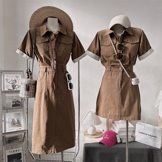 VÁY KAKI NÂU TAY LẬT PHA