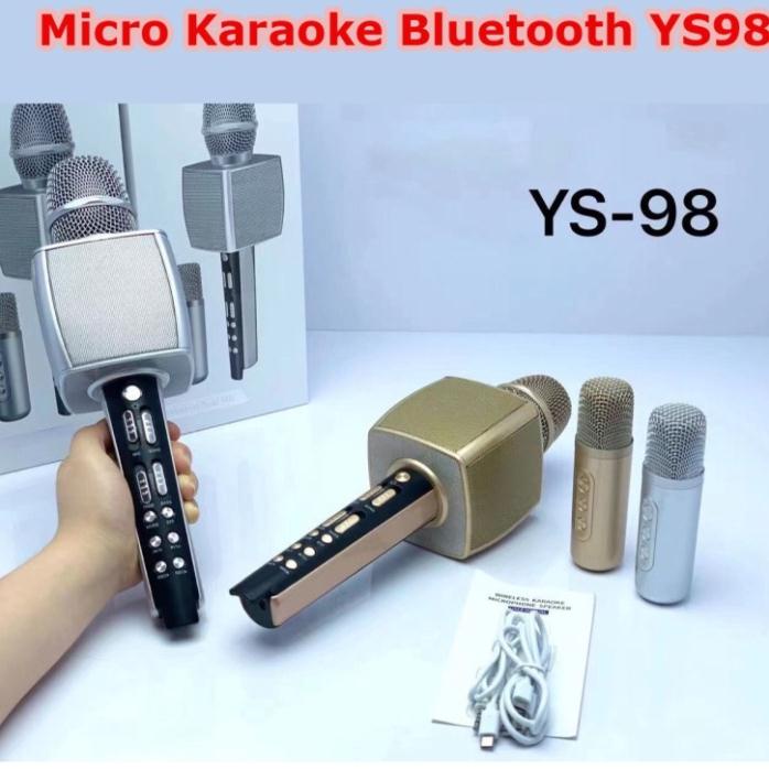 Micro karaoke bluetooth không dây song ca kèm thêm mic nhỏ chuyển giọng âm thanh hay sạc pin YS 98 [Mẫu hay] | BigBuy360 - bigbuy360.vn