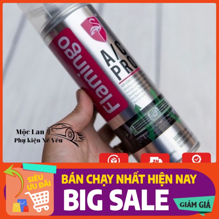 SALE2023 Bình xịt điều hoà ô tô bọt khử mùi làm sạch, xịt khử mùi điều hoà dàn lạnh, vệ sinh dàn máy lạnh ô