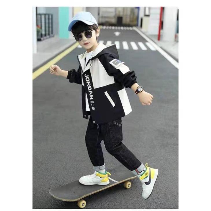 Áo khoác gió bé trai size đại lót lưới , Áo khoác thu đông chất KAKI Cản gió, chống thấm nước.