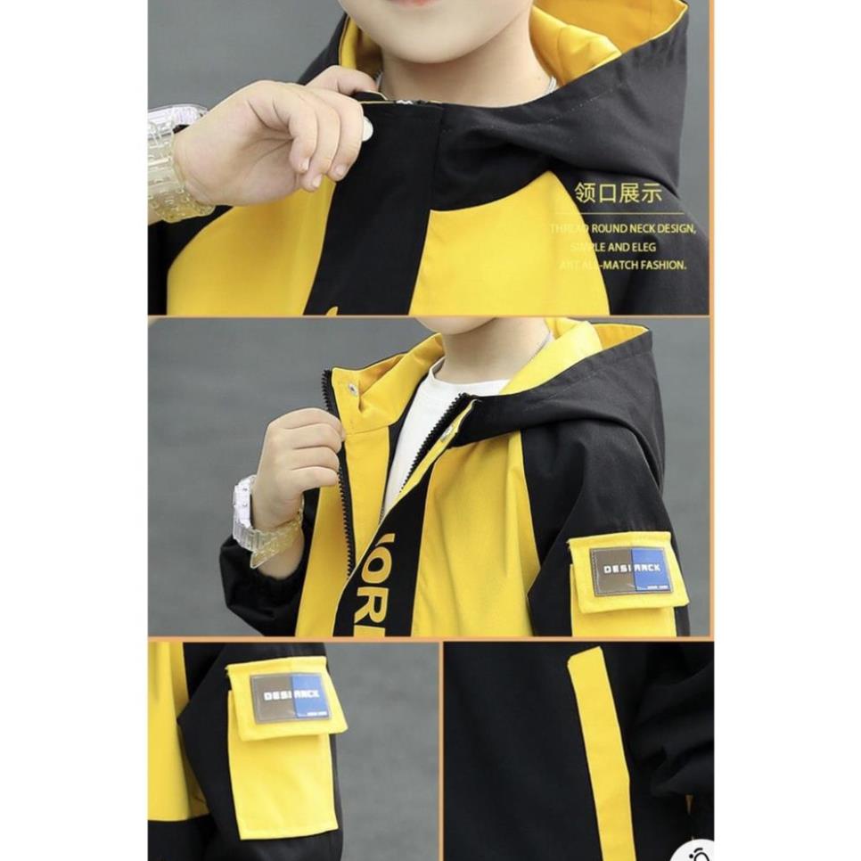 Áo khoác gió bé trai size đại lót lưới , Áo khoác thu đông chất KAKI Cản gió, chống thấm nước.