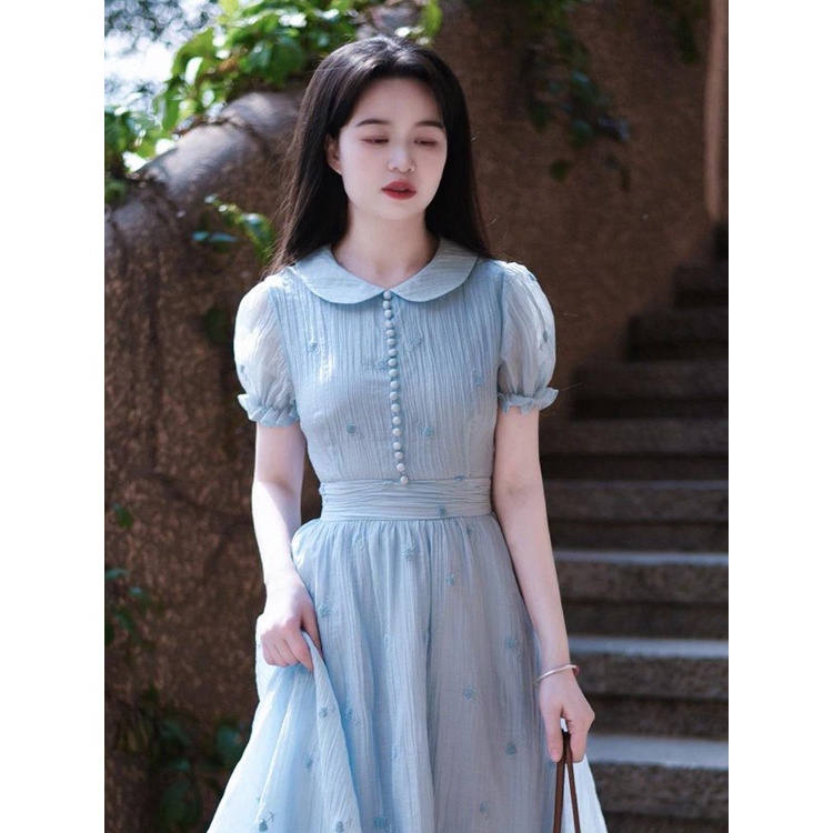 Goouliu Đầm Dài Qua Vai Phong Cách Pháp Thanh Lịch Cao Cấp Cho Nữ sma