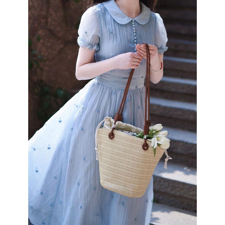 Goouliu Đầm Dài Qua Vai Phong Cách Pháp Thanh Lịch Cao Cấp Cho Nữ sma