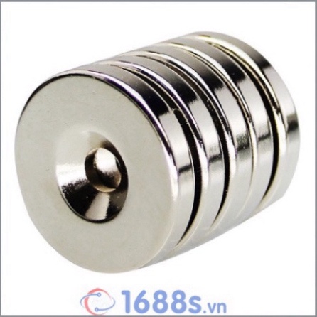Nam châm đất hiếm tròn lỗ  - 1688s.vn