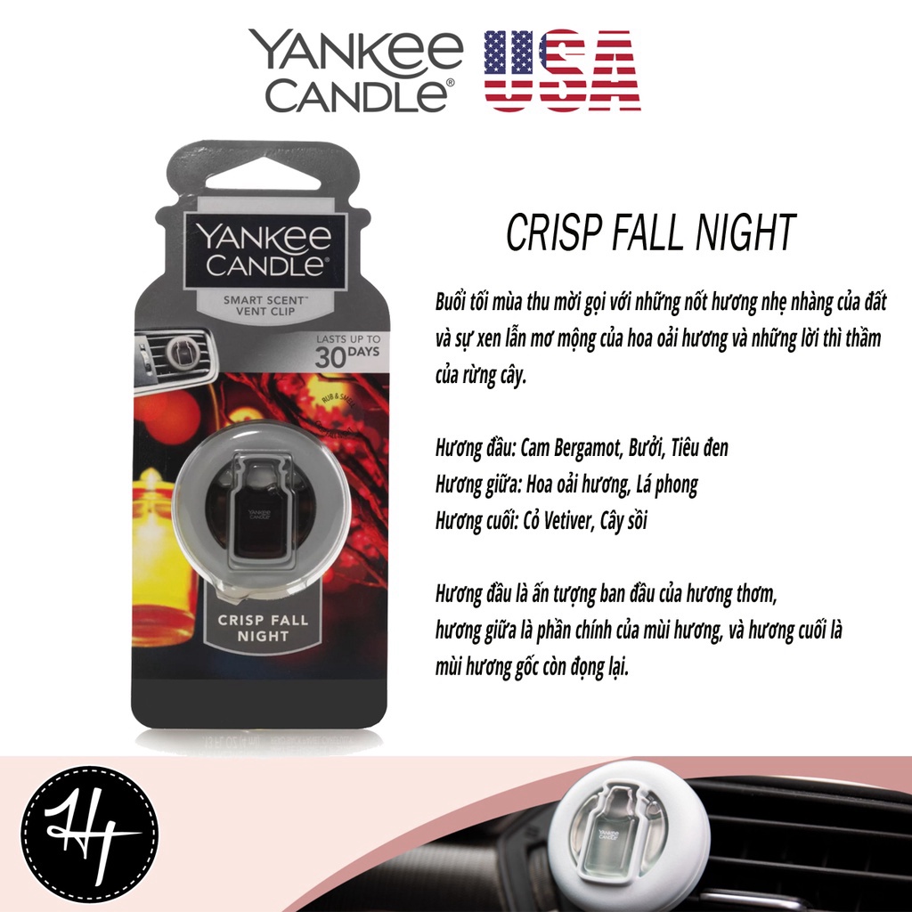 Khử mùi tạo hương KẸP THƠM XE Ô TÔ YANKEE CANDLE