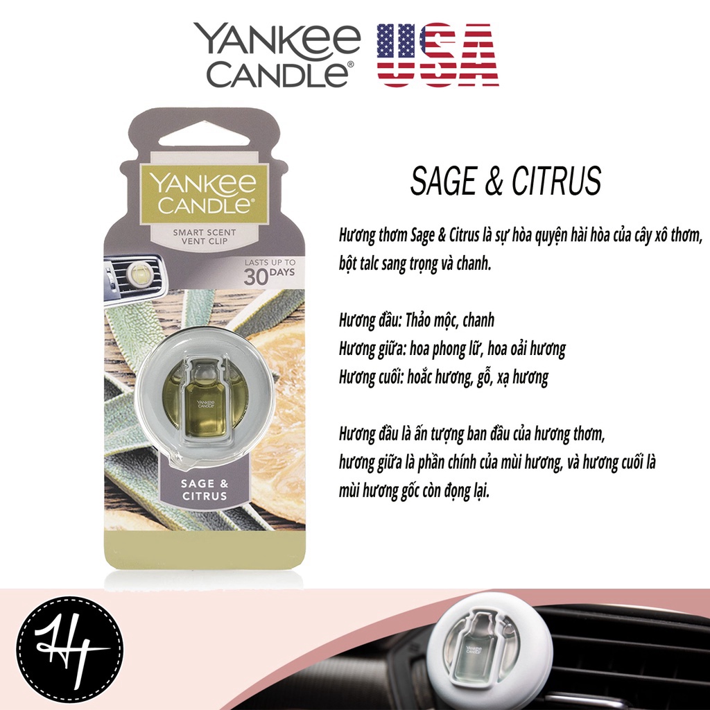 Xả kh0 KẸP THƠM XE Ô TÔ YANKEE CANDLE