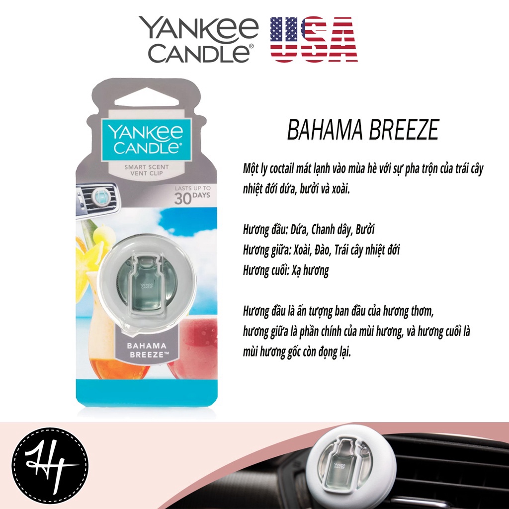 Xả kh0 KẸP THƠM XE Ô TÔ YANKEE CANDLE
