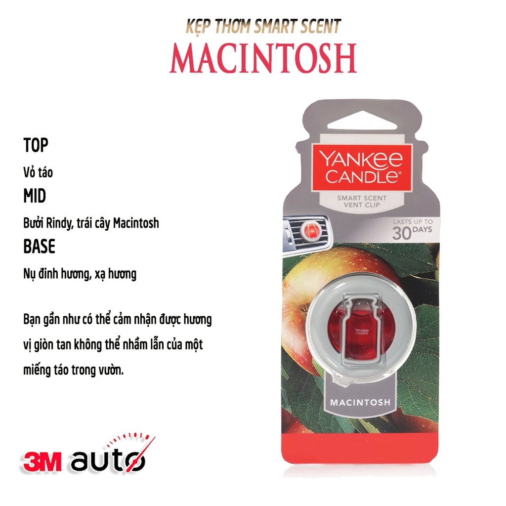 Xả kh0 Kẹp thơm xe ô tô Yankee Candle - USA