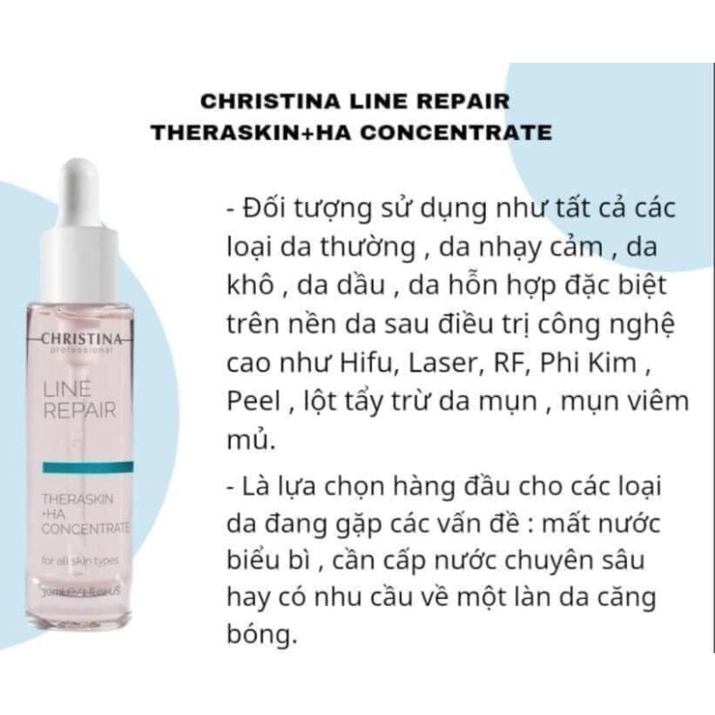 Serum Cấp Nước Line Repair Theraskin + HA Concentrate CHRISTINA Hỗ Trợ Cải Thiện Nếp Nhăn, Trẻ Hóa Làn Da0