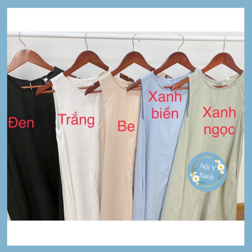 Đầm đũi khoét nách - váy đũi ba lỗ nhiều màu nội y xanh babydoll hot trend