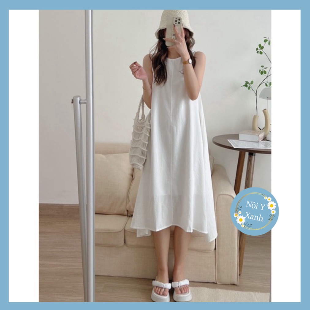 Đầm đũi khoét nách - váy đũi ba lỗ nhiều màu nội y xanh babydoll hot trend