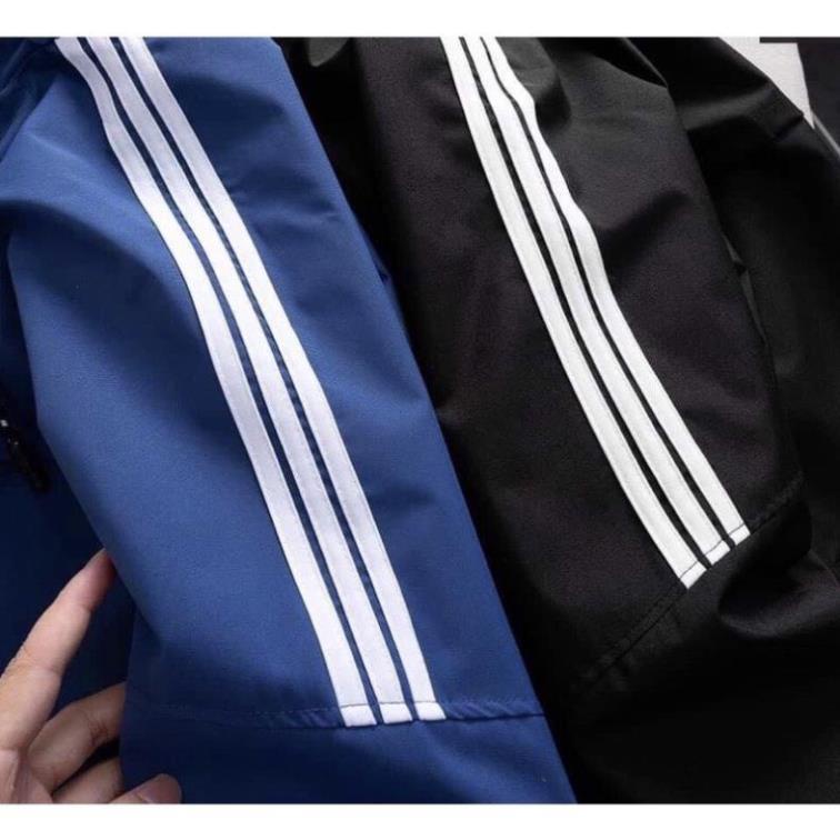 Áo Gió Nam, Áo Gió Thể Thao Vải Tráng Bạc 3 Sọc Chống Thấm Nước - Xmax Fashion