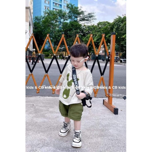 Set áo cotton +quan kaki cho bé trai từ 8 đến 28ki