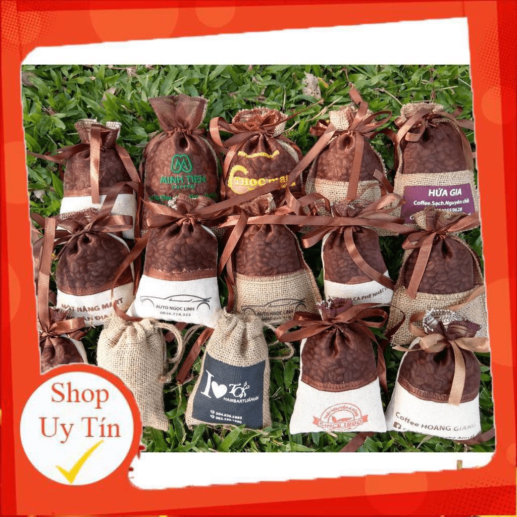 SALE2023 Túi Thơm Cà Phê Treo Xe ô tô khử mùi chuyên dụng