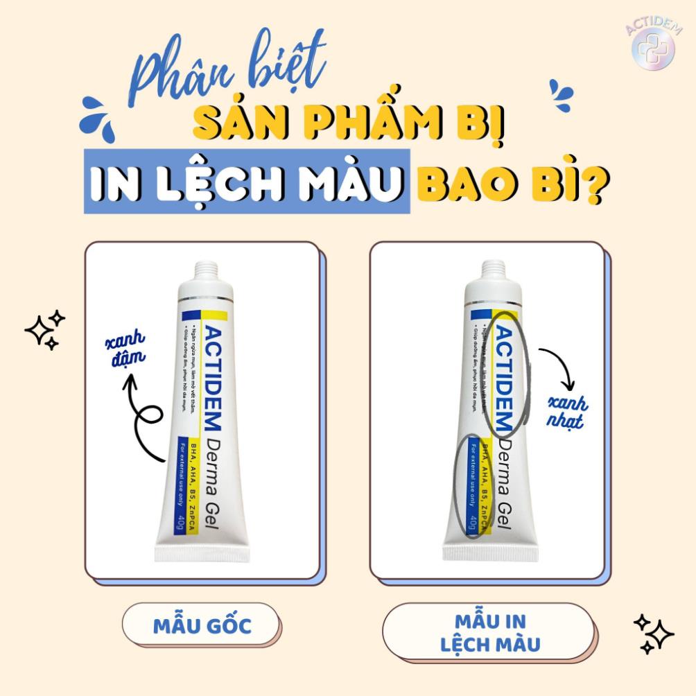 Actidem Derma Gel giảm mụn mờ thâm mụn ngăn ngừa mụn tái phát 18/40 gram