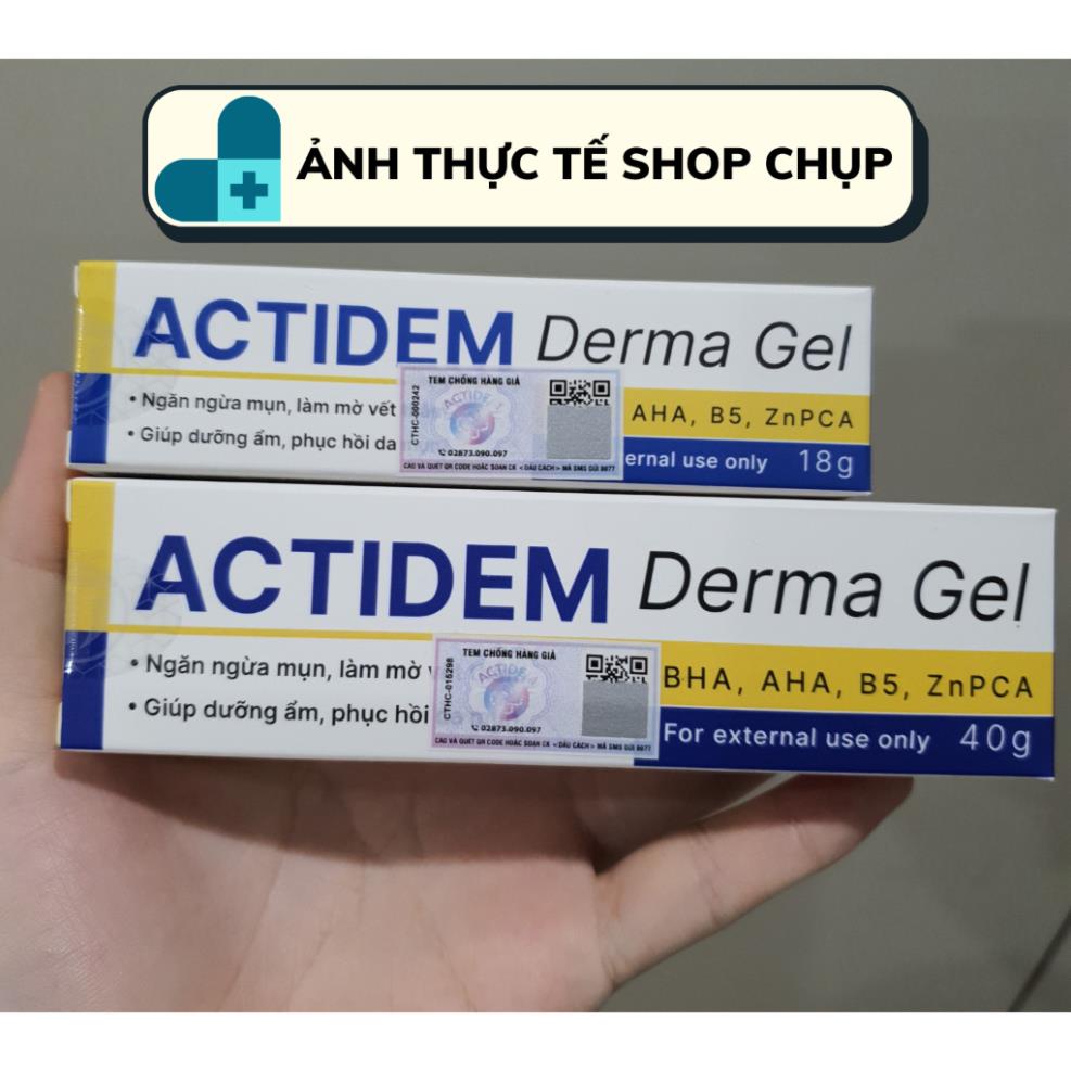 Actidem Derma Gel giảm mụn mờ thâm mụn ngăn ngừa mụn tái phát 18/40 gram