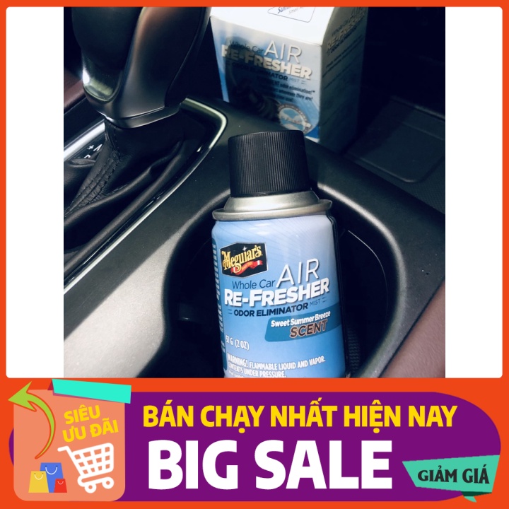 (Shipnhanh) SALE2023 Meguiar's Whole Car Air Re-Fresher- Khử mùi diệt khuẩn nội thất oto
