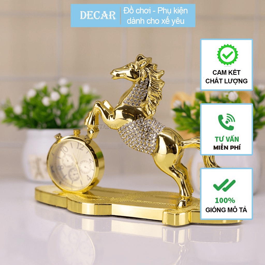 Xả kh0 Nước Hoa Xe Hơi - Nước Hoa Trang Trí Ô Tô Tượng Ngựa Đính Đá Phong Thủy - Mã Đáo Thành Công Để Taplo, Bàn Làm Việ