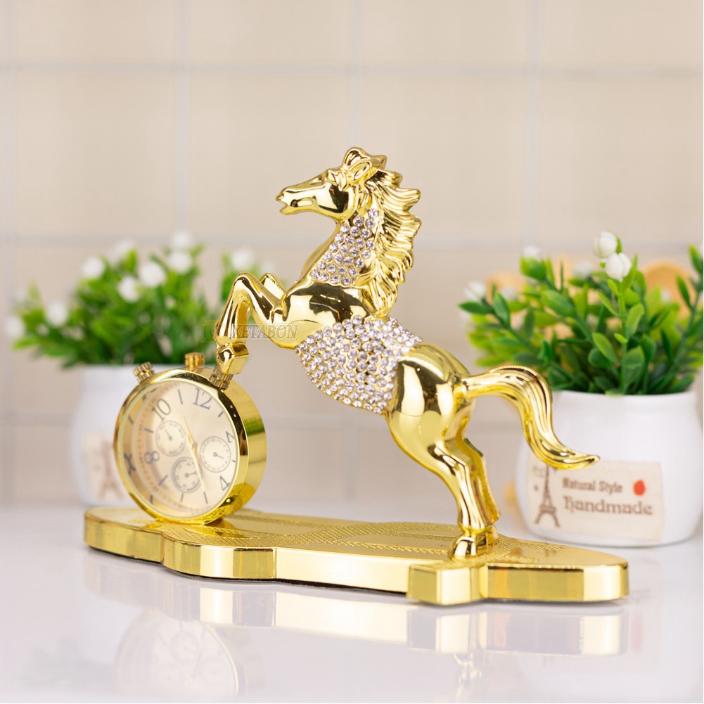 Xả kh0 Nước Hoa Xe Hơi - Nước Hoa Trang Trí Ô Tô Tượng Ngựa Đính Đá Phong Thủy - Mã Đáo Thành Công Để Taplo, Bàn Làm Việ