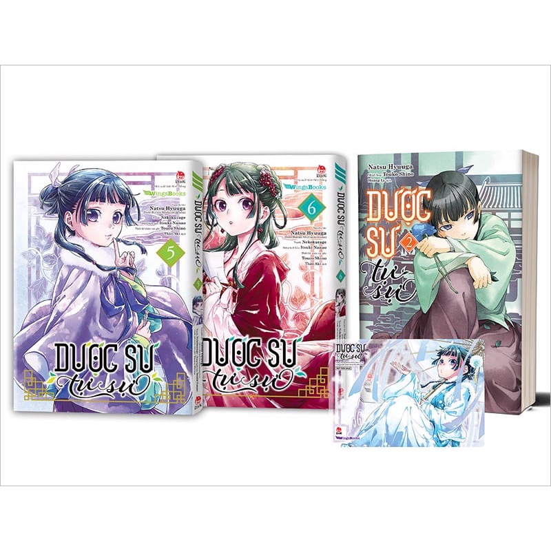 Sách Combo Dược sư tự sự (Manga 5,6 + lightnovel 2) (Tặng Standee ivory + Bookmark + Postcard có chân đế + Postcard PVC)