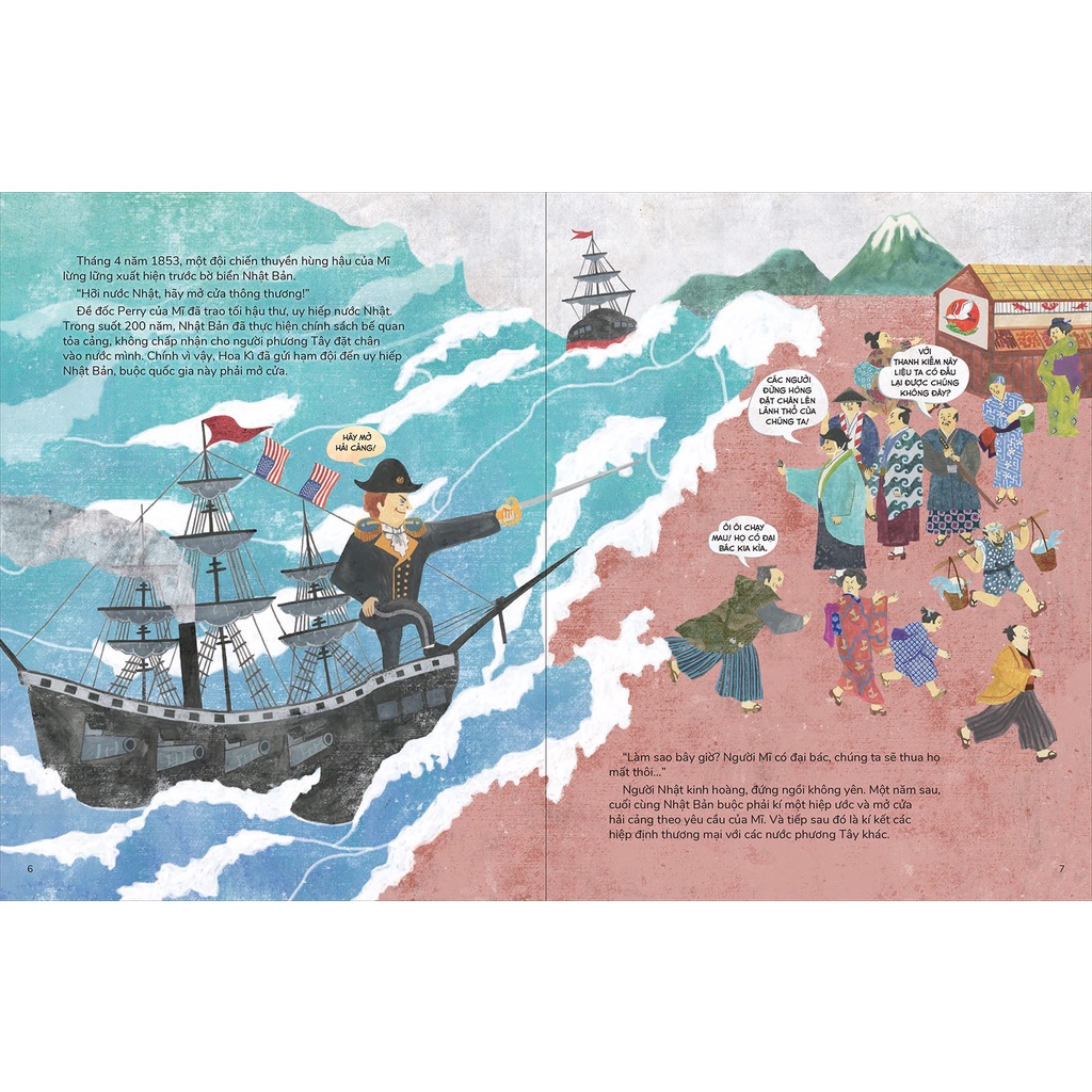 Sách Du hành vào lịch sử thế giới - Minh Trị duy tân – Mở cửa học tập phương Tây