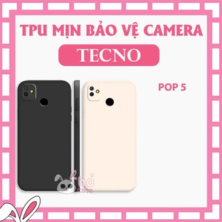 Ốp silicon chống sốc Tecno Pop 5 TPU dẻo cạnh vuông, bảo vệ cam. chống va đập