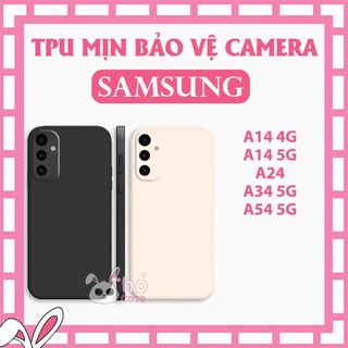 Ốp silicon chống sốc Samsung A14 4G / A24 / A34 5G / A54 5G TPU dẻo cạnh vuông, bảo vệ cam. chống va đập