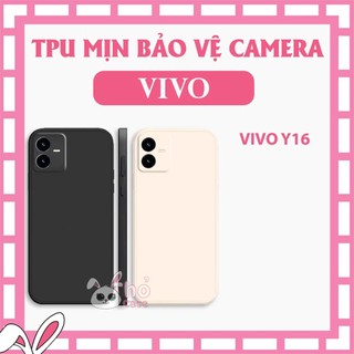 Ốp silicon chống sốc Vivo Y16 TPU dẻo cạnh vuông, bảo vệ cam. chống va đập