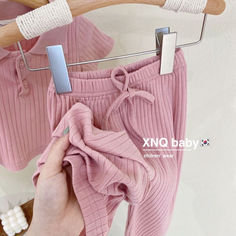 Set Áo Thun Ngắn Tay Và Quần Dài Thời Trang Mùa Hè Phong Cách Mới Cho Bé Gái