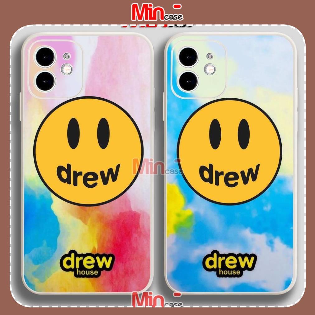 Ốp lưng iPhone Drew cạnh viền vuông silicon mềm dẻo cho iphone 6/6s/7/8/X/XS/XR/11/12/13 Pro Plus Max cute dễ thương đẹp