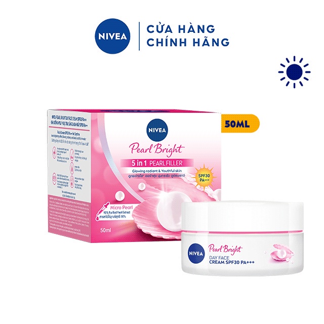 Kem dưỡng sáng da chiết xuất ngọc trai Nivea ban ngày SPF 33 PA+++ (50ml) 82335