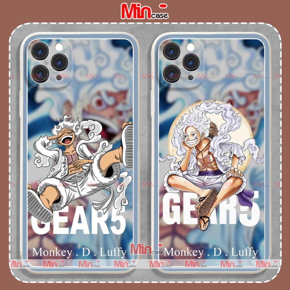 Ốp lưng iPhone cạnh vuông anime one piece luffy gear 2/3/4/5 đảo hải tặc cho ip 6/6s/7/8/X/XS/11/12/13/14 Pro Plus Max