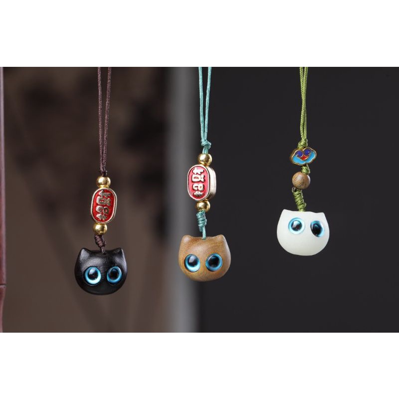 Móc Khóa Phong Thủy Mèo Cầu May Mắn